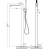 Смеситель напольный для ванны BELBAGNO LUCE LUC-FMT-ORO